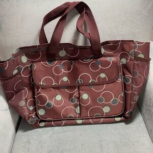 Elegant Circle Pattern Large Tote Bag, Multipurpose, like new spacious, pockets